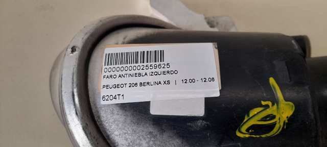 6204T1 PEUGEOT Faro antiniebla izquierdo  disponible Ourense