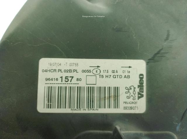6204Z3 PEUGEOT Faro izquierdo  disponible Ourense