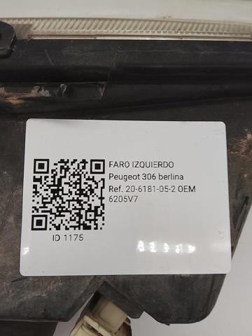 6205V7 PEUGEOT Faro derecho  en stock Córdoba