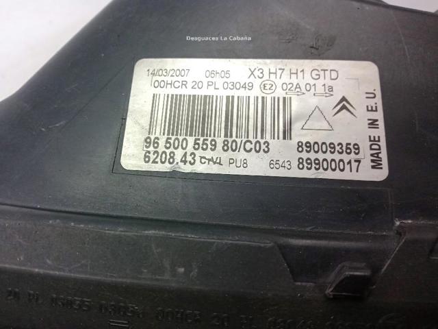 620843 PEUGEOT Faro izquierdo  comprar en Lleida
