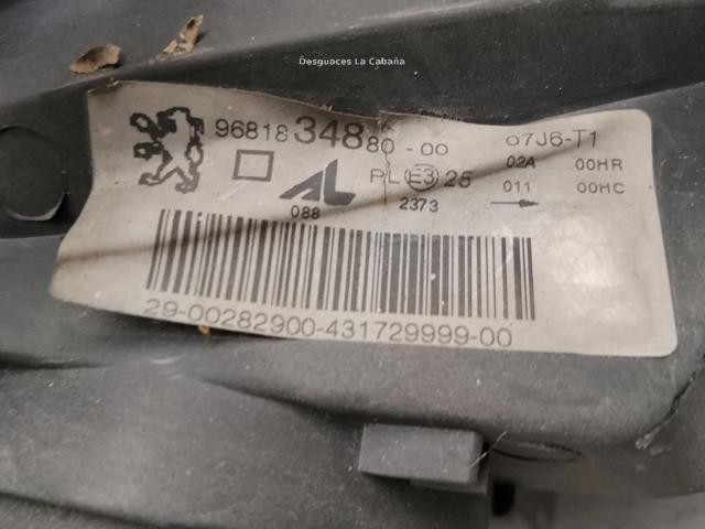 PEUGEOT 620886 Faro izquierdo  comprar en Ponferrada