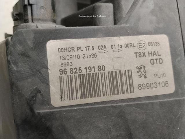 PEUGEOT 6208N9 Faro izquierdo  comprar en Murcia