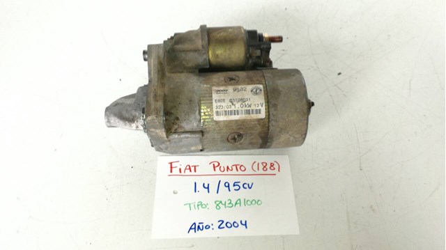 Motor arranque para fiat punto (188_) (1999-2010) 1.4 843a1000 63103031