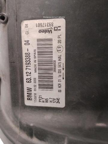 BMW 63117193388 Faro derecho  en stock Salamanca
