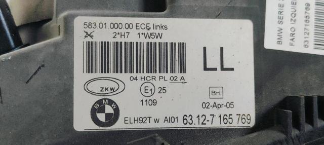 63127165769 BMW Faro izquierdo  comprar en Oviedo