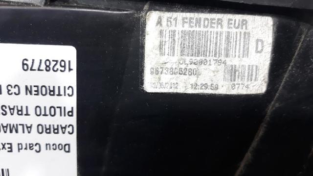 6351KQ PEUGEOT Piloto trasero exterior derecho  en stock Huelva