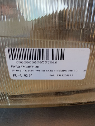 MERCEDES 6388200061 Faro izquierdo  disponible Valladolid