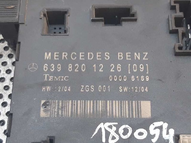 Centralita check control para mercedes-benz vito / mixto furgón mercedes vito (w639) basic combi 111  cdi  compacto  (639.601)   /   01.04 - ... 646982 6398201226