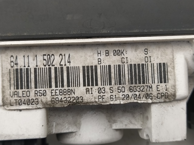 64111502214 BMW Unidad de control aire acondicionado  en stock Huelva