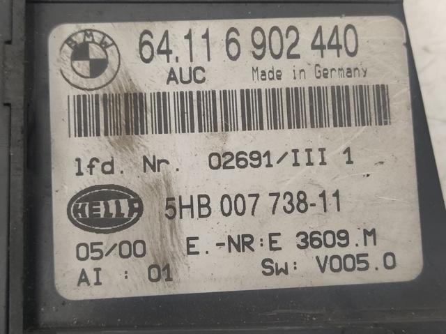 BMW 64116902440 Unidad de control aire acondicionado  en stock Terrassa