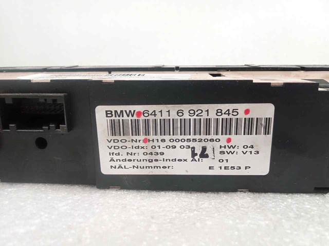 Mando calefaccion /  aire acondicionado para bmw 3 compact 320 td m47d20(204d4) 64116921845