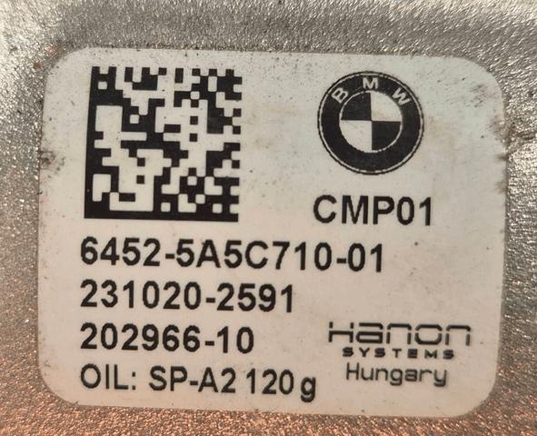 64525A5C710 BMW Compresor de aire acondicionado  en stock Gandía
