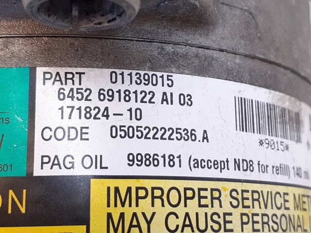 BMW 64526918122 Compresor de aire acondicionado  en stock Valencia