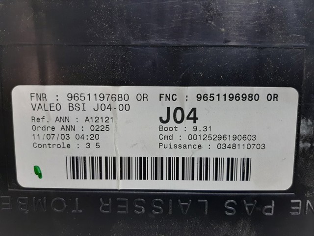 6500Y1 PEUGEOT Caja de fusibles comprar Madrid
