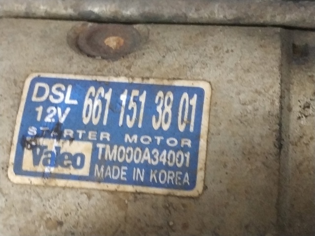 SSANG YONG 6611513801 Motor de arranque  en stock Salamanca