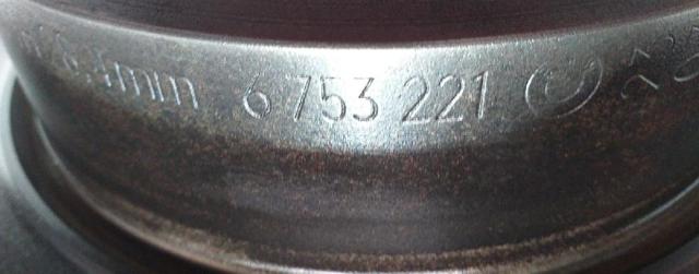 Disco de freno 6753221 BMW