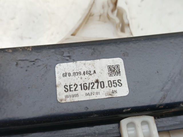 6F0839462A VAG Mecanismo de elevalunas de la puerta trasera derecha  en stock Córdoba