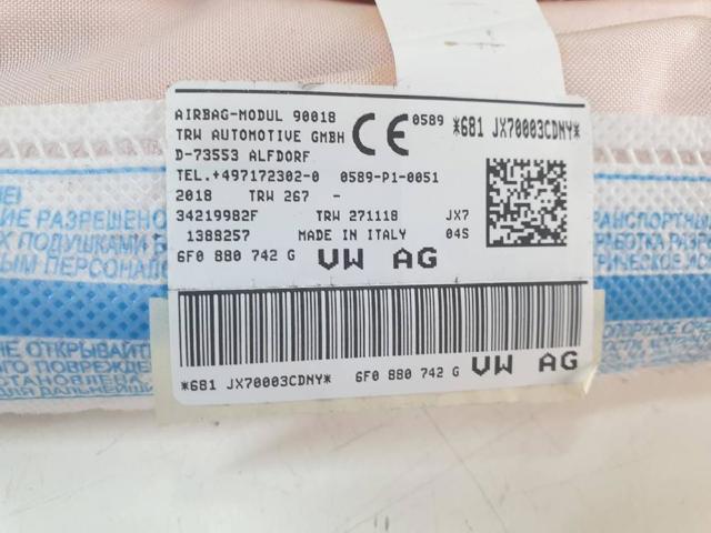 6F0880742G VAG Airbag de cortina lateral derecha  disponible Ourense