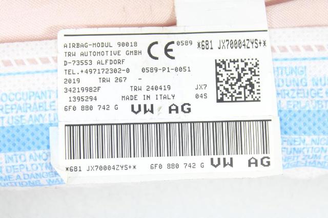 6F0880742G VAG Airbag de cortina lateral derecha  en stock Gandía