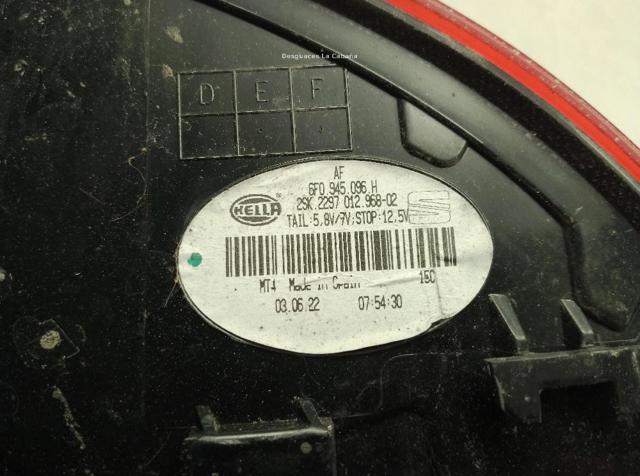 6F0945096H Piloto trasero derecho  disponible Málaga