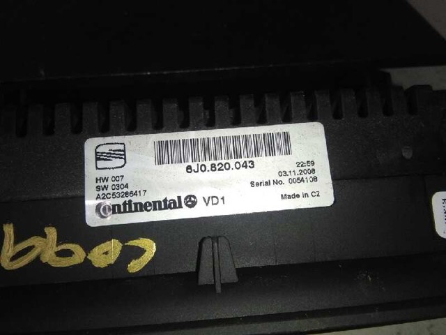 6J0820043 VAG Unidad de control aire acondicionado  en stock Córdoba