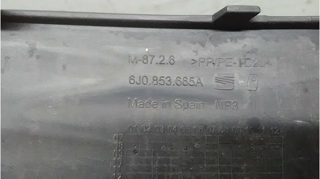 6J0853665A VAG Tapa de rejilla de faro antiniebla delantero izquierdo  disponible Alicante