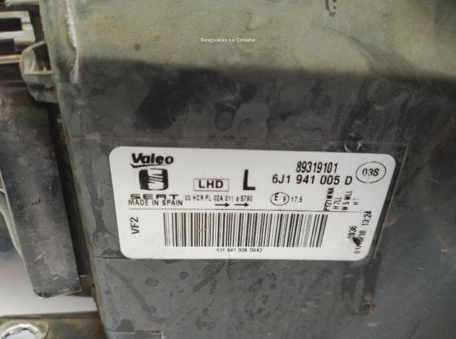 VAG 6J1941005D Faro izquierdo comprar Tarragona