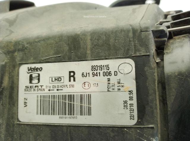 6J1941006D Faro derecho  comprar en Zaragoza