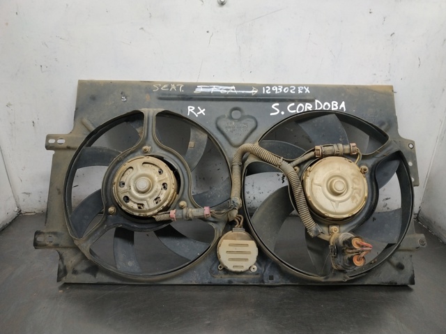 Difusor de radiador, ventilador de refrigeración, condensador del aire acondicionado, completo con motor y rodete 6K0121191C VAG