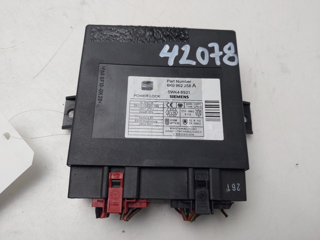 VAG 6K0962258A Unidad de confort de la puerta delantera  en stock Valencia