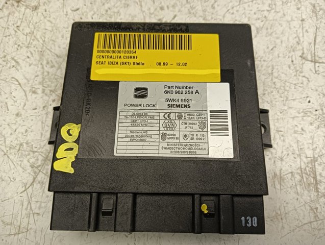 6K0962258A Unidad de confort de la puerta delantera comprar Girona