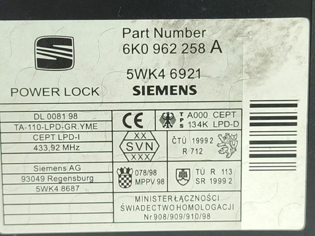 6K0962258A VAG Unidad de confort de la puerta delantera comprar Bilbao