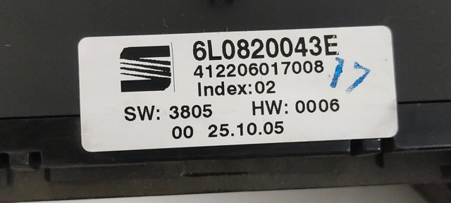 VAG 6L0820043E Unidad de control aire acondicionado comprar Barcelona