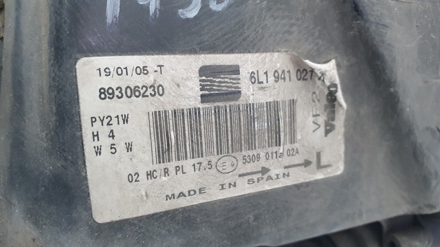6L1941021A VAG Faro izquierdo comprar Alcalá