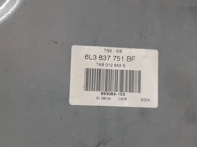 6L3837462 VAG Mecanismo de elevalunas de la puerta delantera derecha  comprar en Lleida