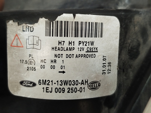 FORD 6M2113W030AH Faro izquierdo  en stock Terrassa