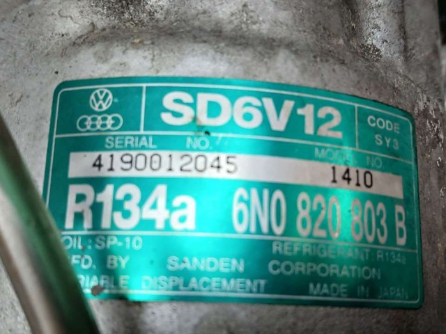6N0820803B VAG Compresor de aire acondicionado  en stock Huelva