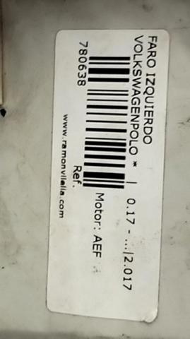 6N1941015A Faro izquierdo comprar Almería
