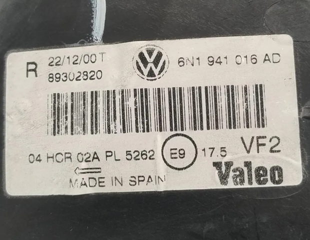 6N1941016 VAG Faro derecho comprar Bilbao