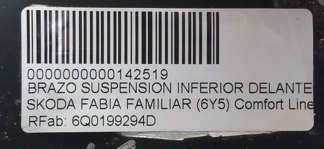 6Q0199294D Brazo superior derecho de la suspensión delantera  en stock Sabadell