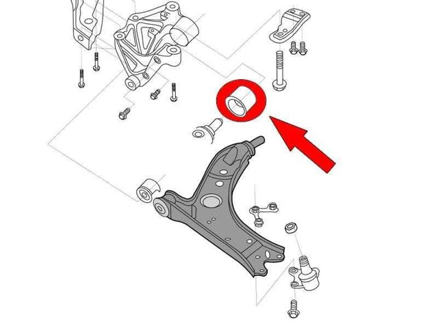 VAG 6Q0407183A Buje delantero inferior del brazo de suspensión  disponible Valladolid