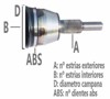 Junta homocinética exterior delantera 6Q0498099 VAG
