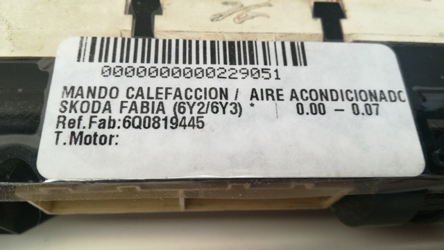 VAG 6Q0819445 Unidad de control aire acondicionado  en stock Valencia