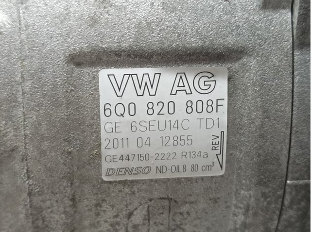Compresor aire acondicionado para volkswagen polo 1.4 (6r1) cggb 6Q0820808F