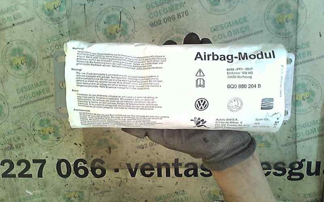 Airbag delantero derecho para volkswagen polo (9n1)  aua 6Q0880204B