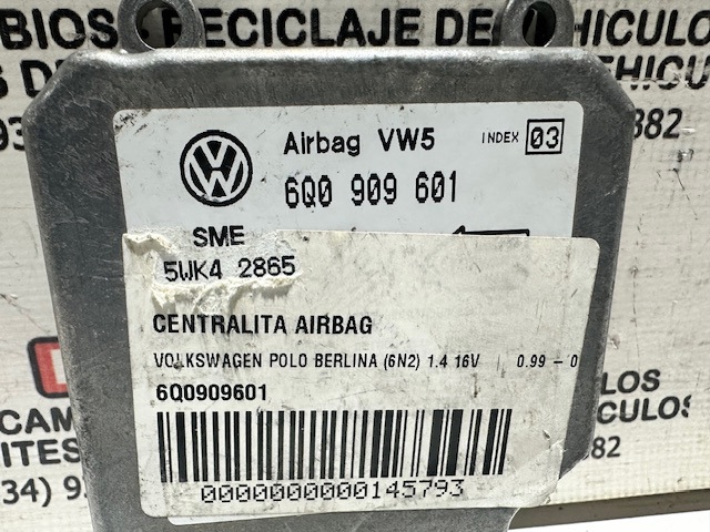 6Q0909601 VAG Módulo de control de airbag  en stock Córdoba