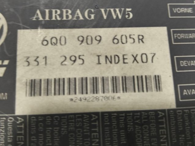 VAG 6Q0909605R Módulo de control de airbag  en stock Terrassa