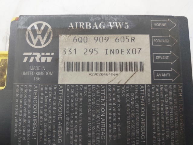 6Q0909605R VAG Módulo de control de airbag  comprar en Oviedo