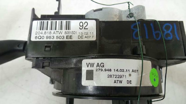 VAG 6Q0953503EE Conmutador de la columna de dirección completo  comprar en Murcia