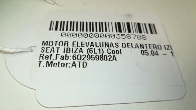 6Q2959802A VAG Motor del elevalunas eléctrico  en stock Córdoba